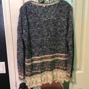 Knit multicolored sweater